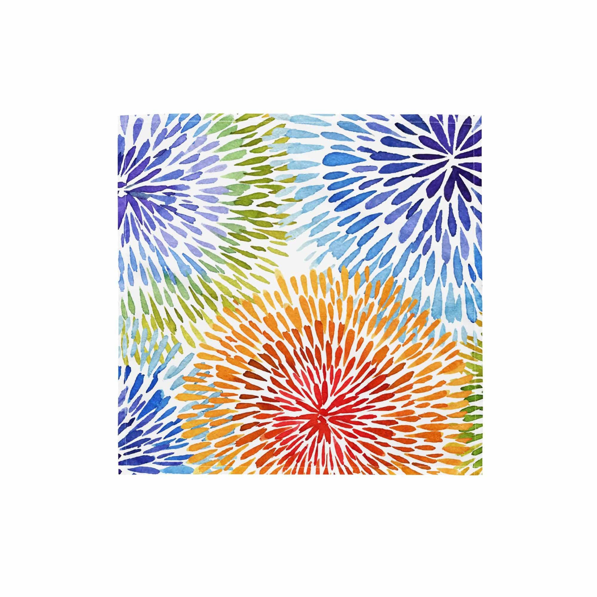 Exploding Fireworks Pattern Designer Bandana Neck scarf - TopKoalaTee