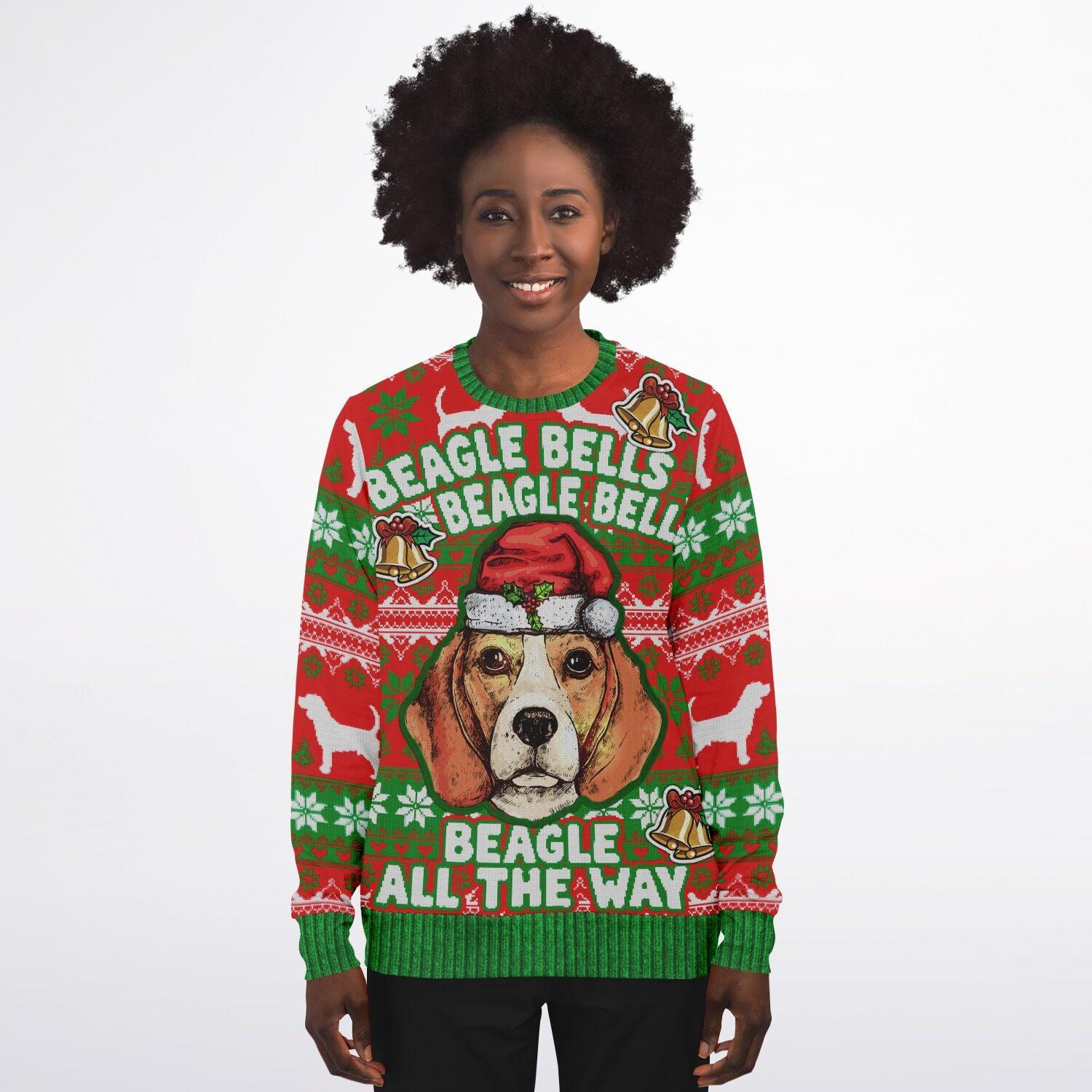 Beagle Bells Top Koala Crewneck Pullover Ugly Christmas Sweater - TopKoalaTee