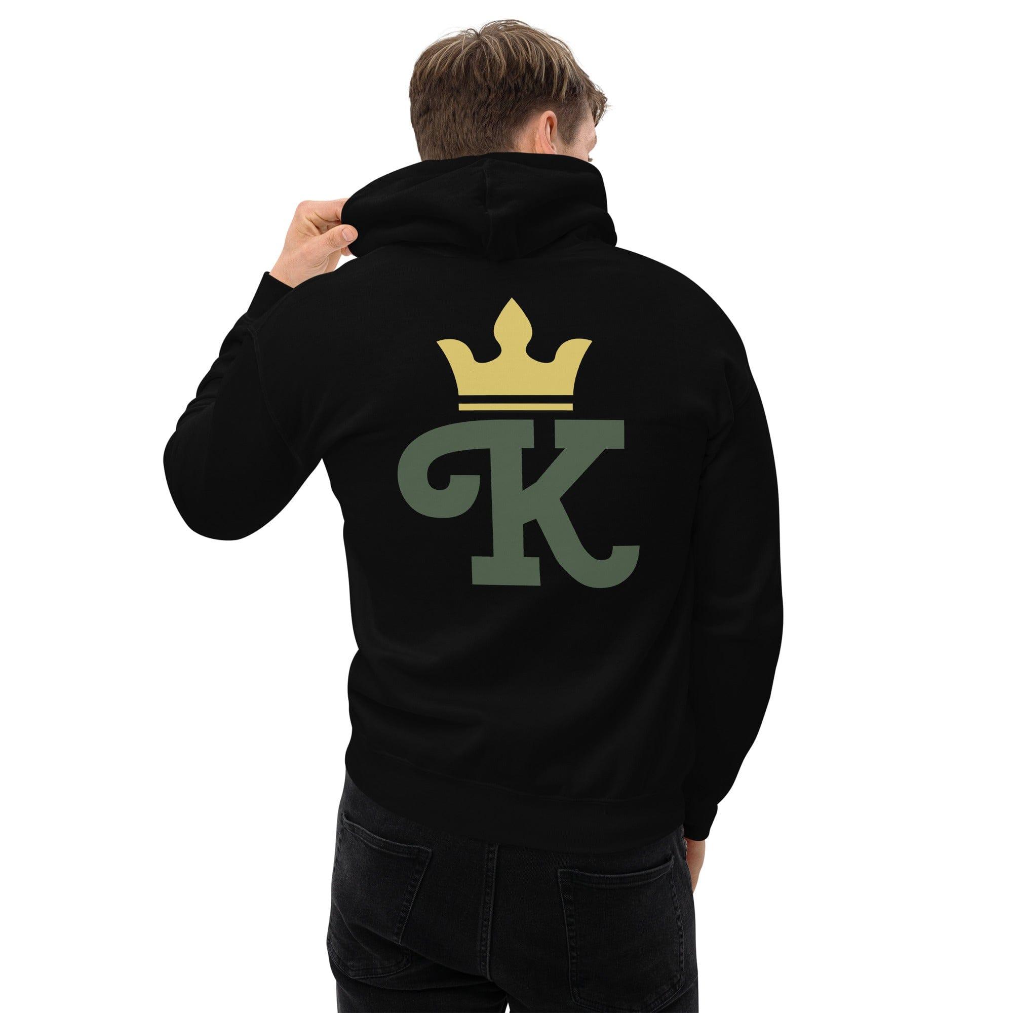 Father's Day Hoodie Letter K with Gold Crown Rear Design Placement Unisex Pullover - TopKoalaTee