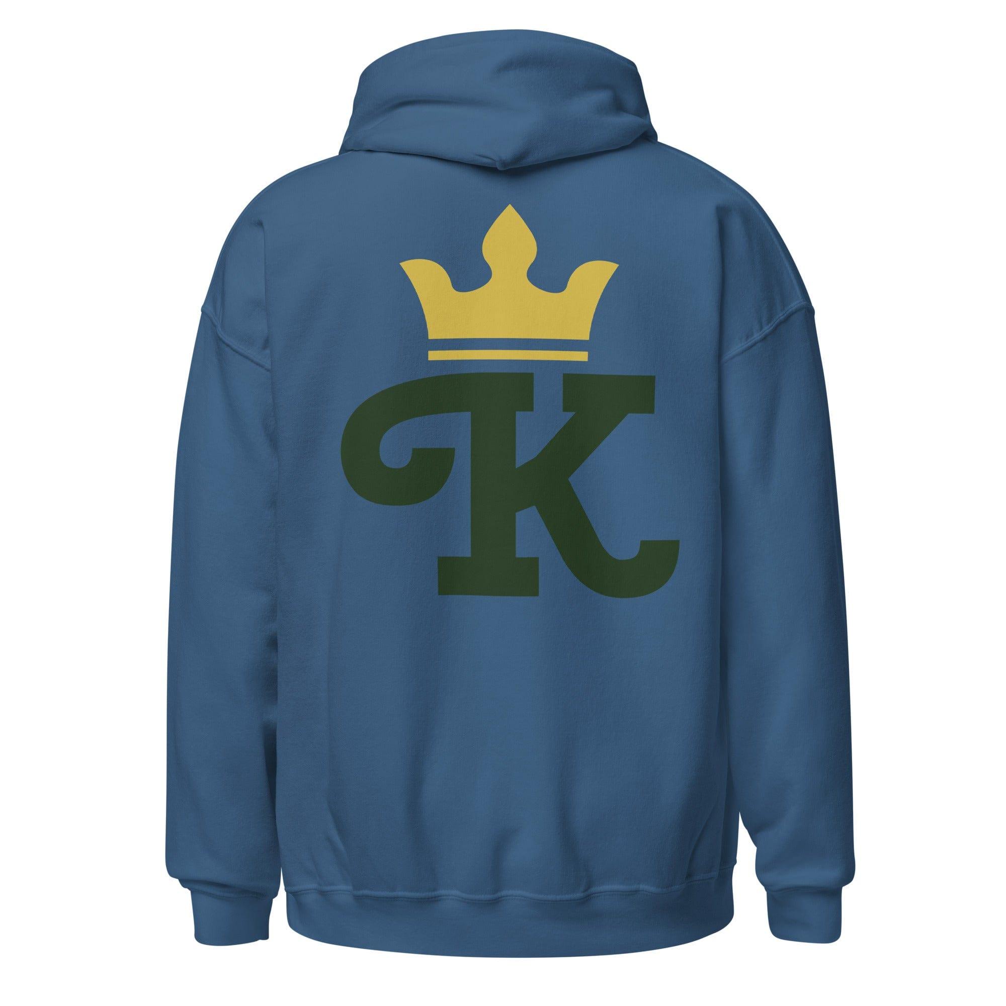 Father's Day Hoodie Letter K with Gold Crown Rear Design Placement Unisex Pullover - TopKoalaTee