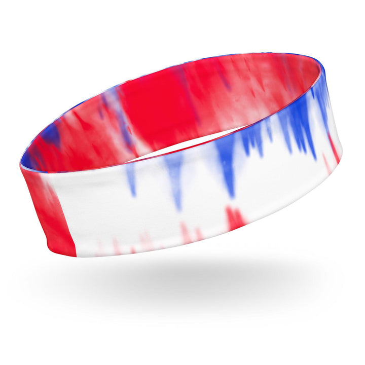 Father's Day Patriotic Tie Dye Superman Sports Headband - TopKoalaTee