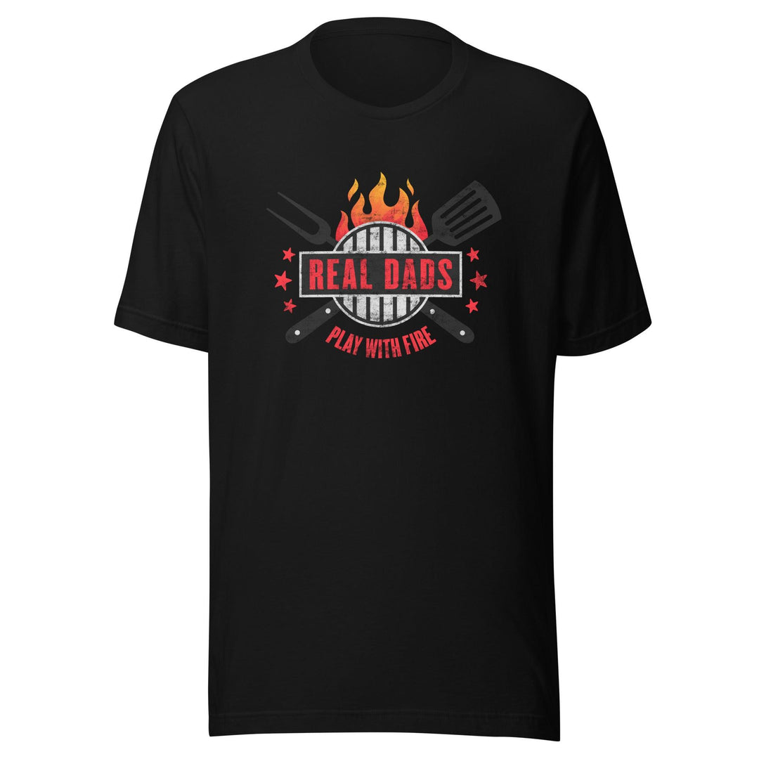 BBQ T-shirt Real Dads Play With Fire Top Koala Tee - TopKoalaTee