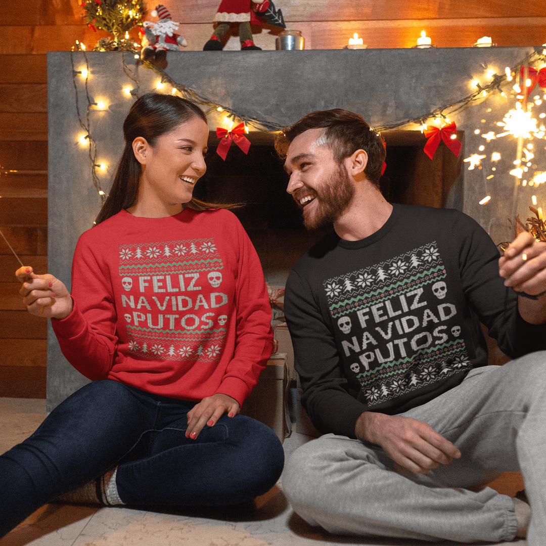 Feliz Navidad Putos Ugly Christmas Sweater - TopKoalaTee