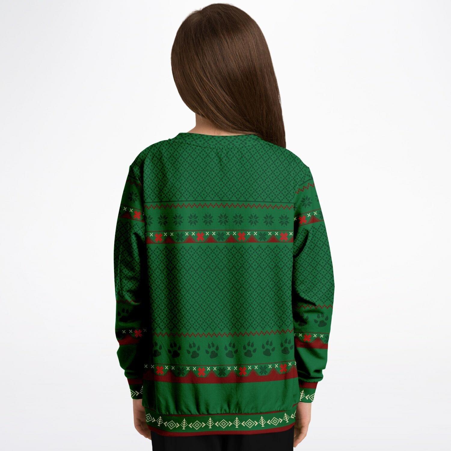 Feliz Navidog Beagle Kids Unisex Ugly Christmas Sweatshirt - TopKoalaTee