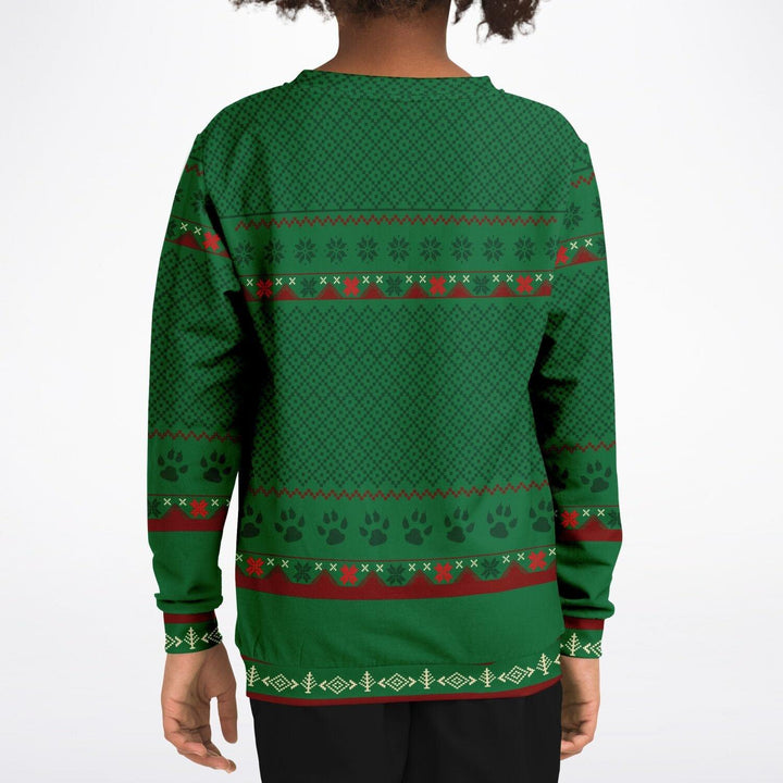 Feliz Navidog German Shepard Kids Unisex Ugly Christmas Sweatshirt - TopKoalaTee