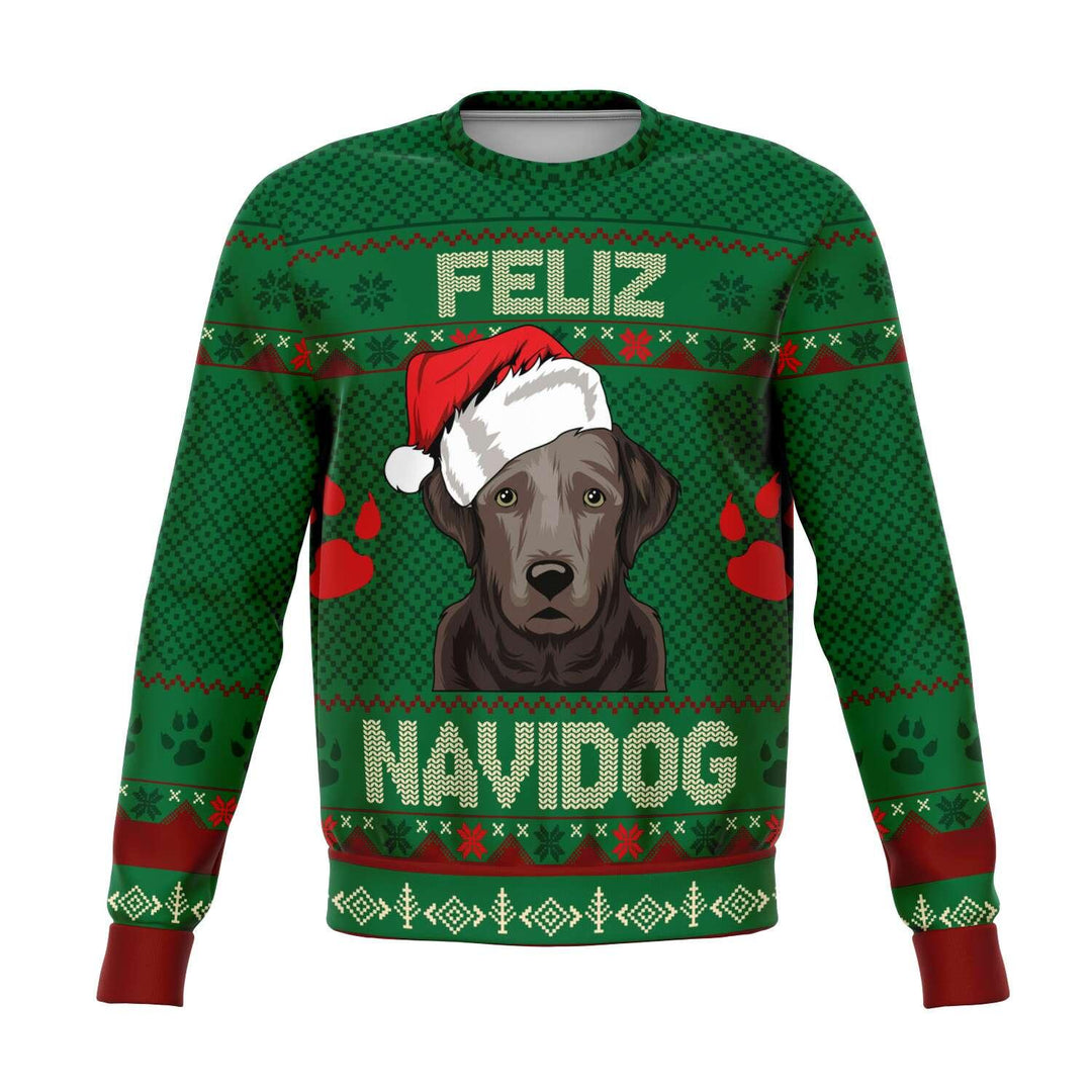 Feliz Navidog Labrador Unisex Ugly Christmas Sweatshirt