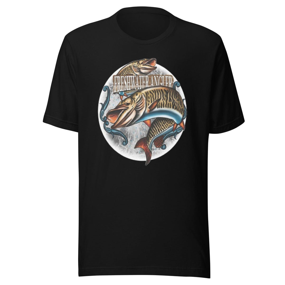 Fishing T-shirt Freshwater Angler Short Sleeve 100% Cotton Crew Neck Unisex Top - TopKoalaTee