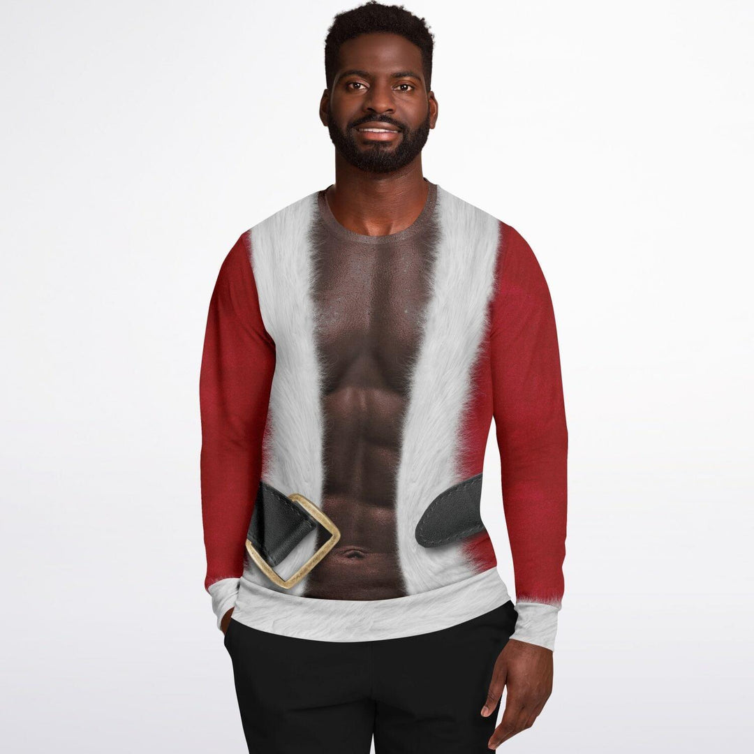 Fit African American Santa Unisex Ugly Christmas Sweater - TopKoalaTee