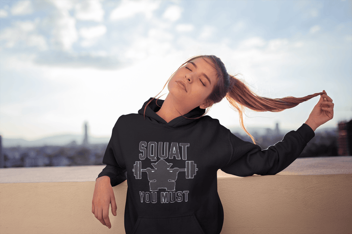 Fitness Hoodie Squats We Must Ultra Soft Midweight Blended Cotton Pullover - TopKoalaTee