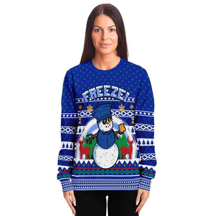 Freeze Snowman Unisex Ugly Christmas Sweatshirt - TopKoalaTee
