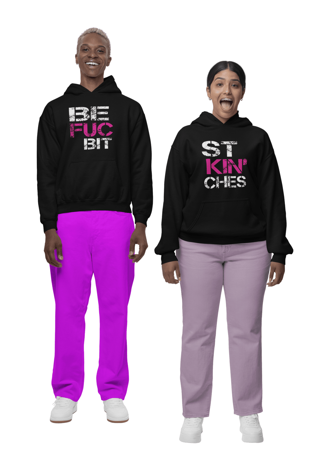 Friendship Hoodie Set Best Fuckin Bitches Ultra Soft Blended Cotton Unisex Pullovers - TopKoalaTee