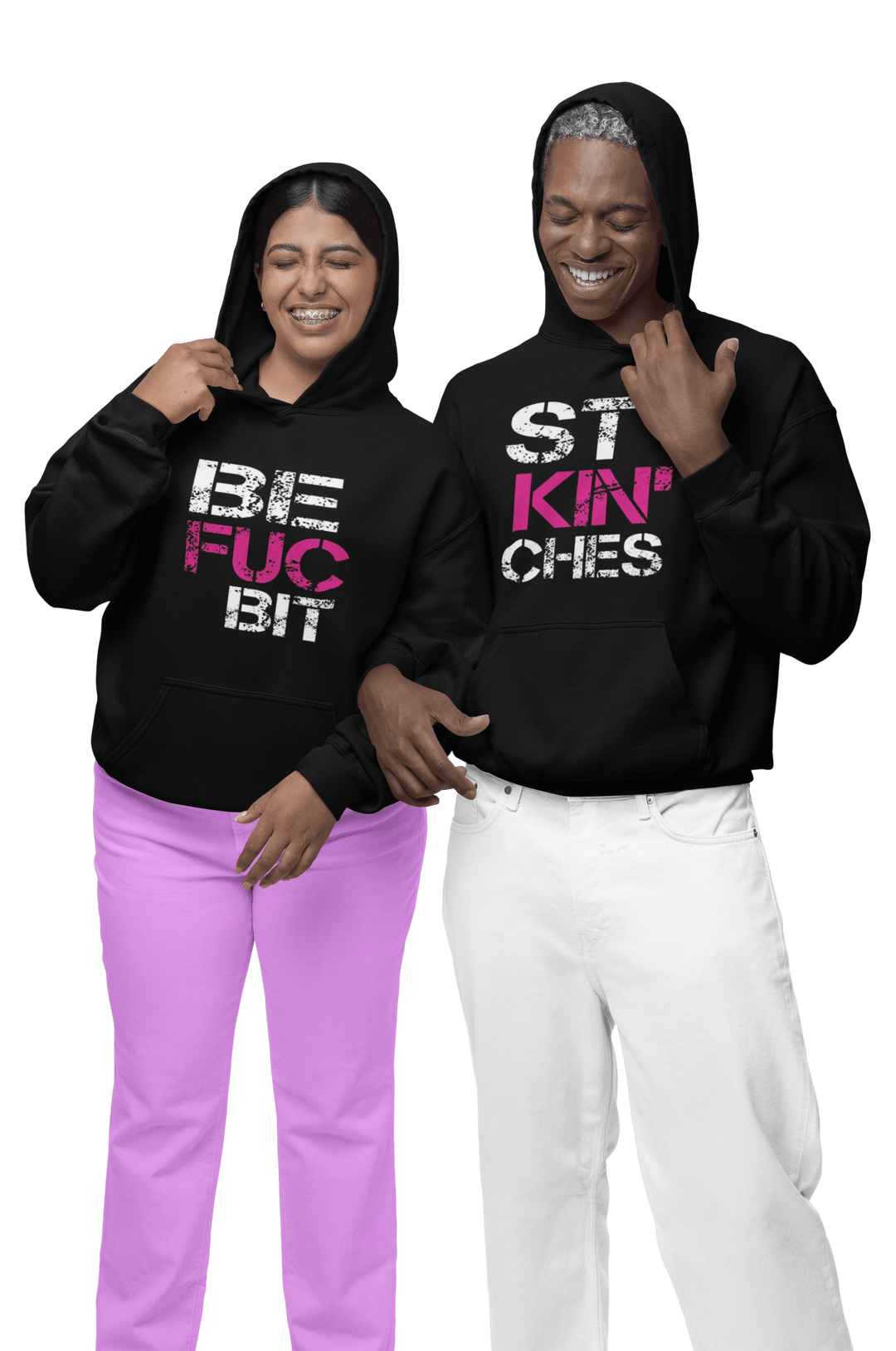 Friendship Hoodie Set Best Fuckin Bitches Ultra Soft Blended Cotton Unisex Pullovers - TopKoalaTee