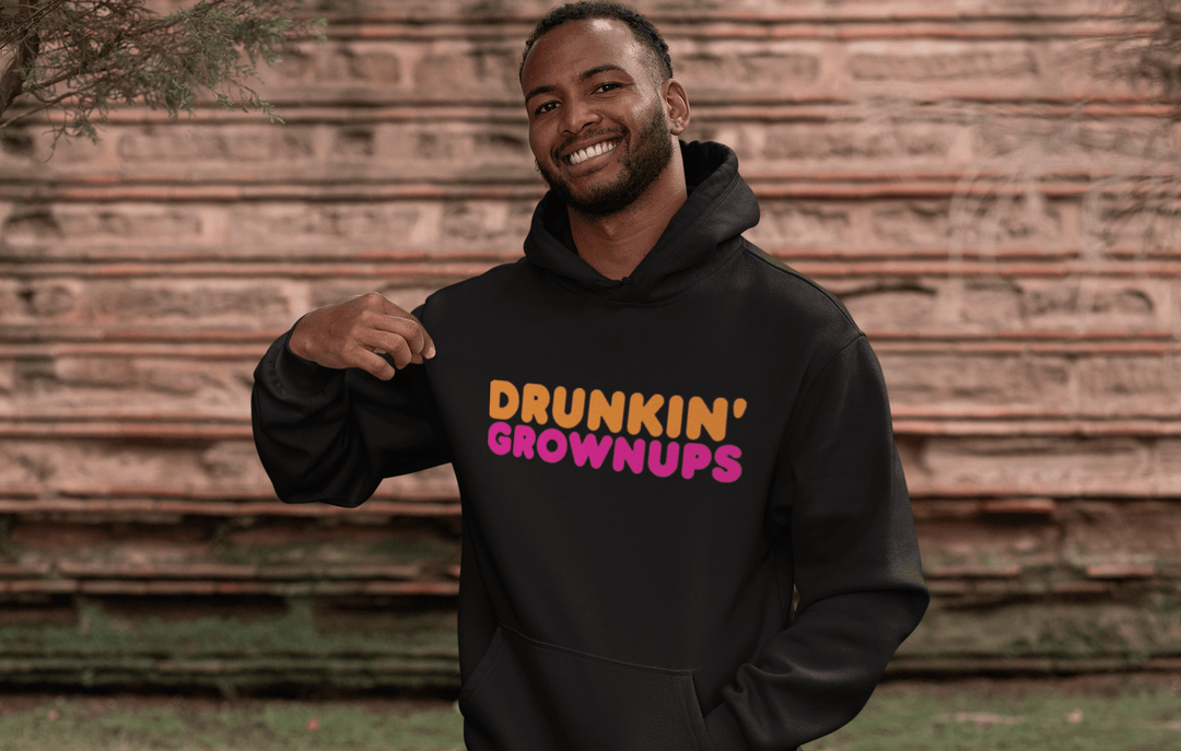 Top Koala Softstyle Cotton Blend Hoodie Drunkin Grownups Pullover - TopKoalaTee