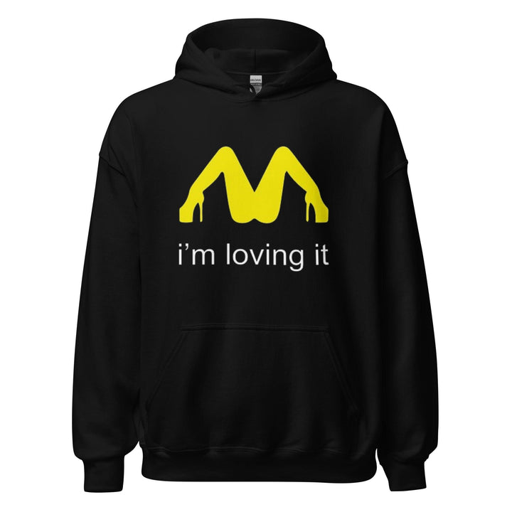 Fast Food Hoodie I'm Lovin It Blended Cotton Midweight Unisex Pullover - TopKoalaTee