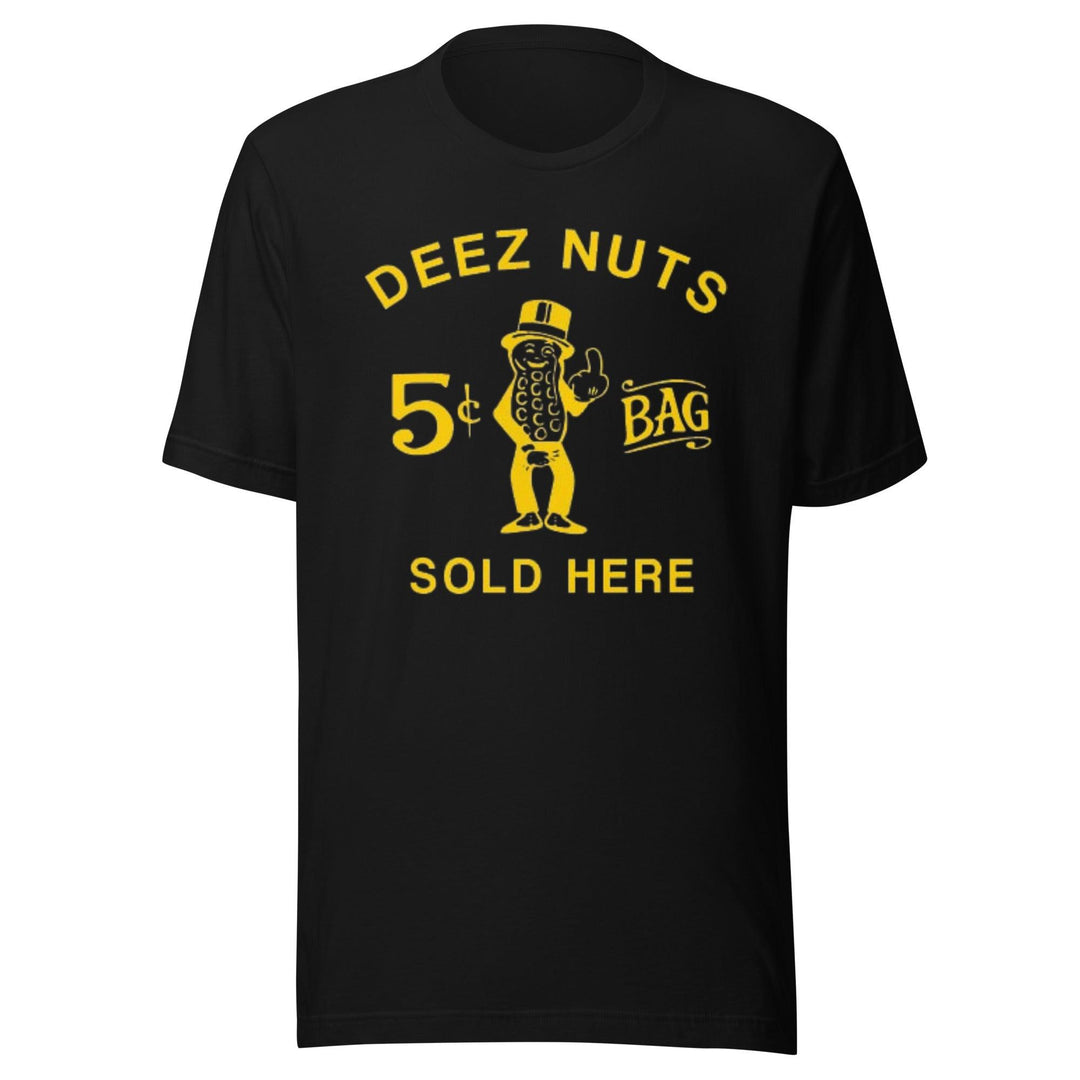 Funny Logo T-shirt Deez Nuts Sold Here Short Sleeve 100% Cotton Unisex Crew Neck Top - TopKoalaTee