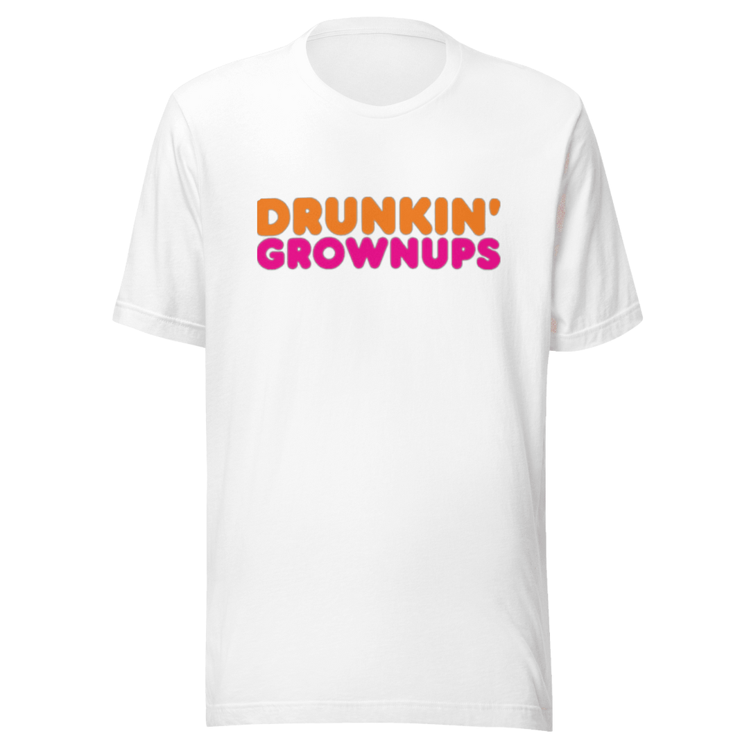 Drunkin Grownups T-shirt Top Koala Sofstyle Short Sleeve Unisex Tee - TopKoalaTee