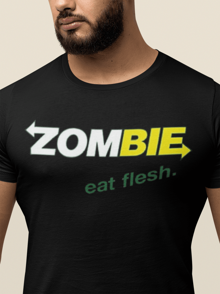 Famous Sub Shop Logo Zombie Eat Fresh T-shirt Short Sleeve Ultra Soft Cotton Crewneck Top - TopKoalaTee