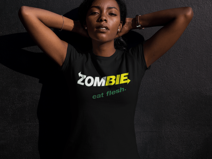 Famous Sub Shop Logo Zombie Eat Fresh T-shirt Short Sleeve Ultra Soft Cotton Crewneck Top - TopKoalaTee