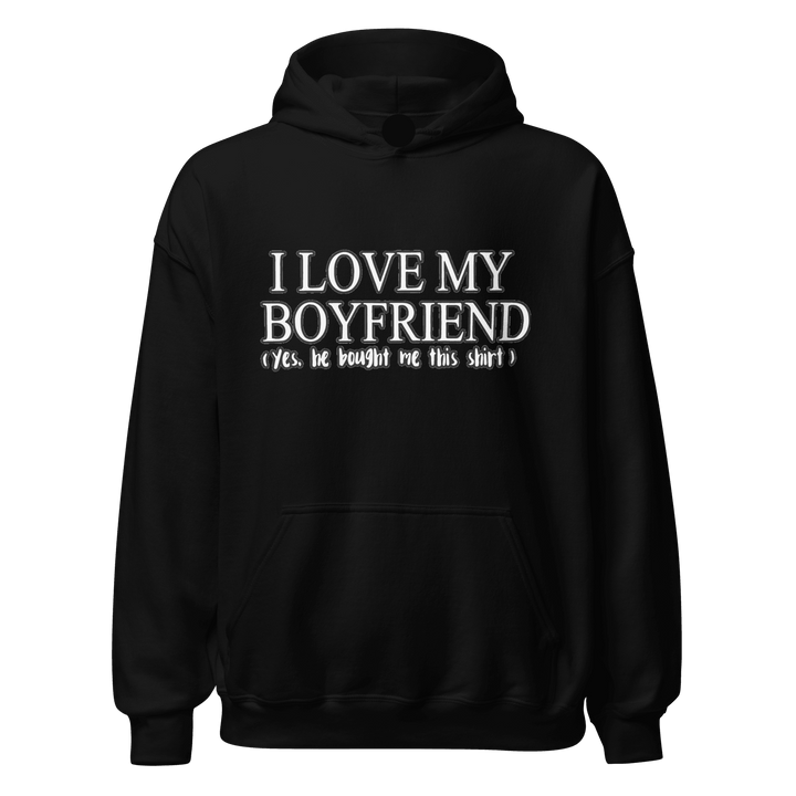 Funny Relationship Midweigh Hoodie I love my Boyfriend/Girlfriend (Yes he/she Bought me This Shirt) - TopKoalaTee