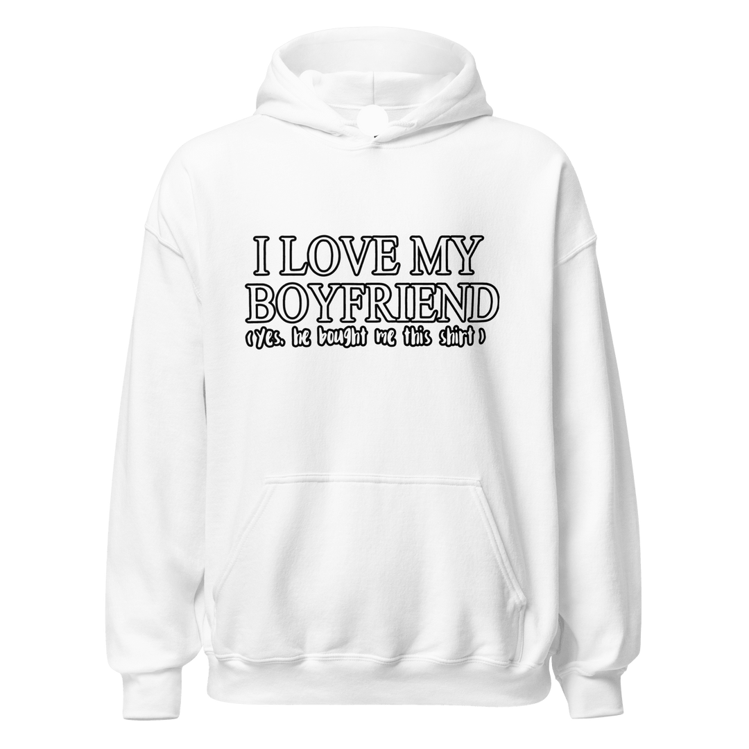 Funny Relationship Midweigh Hoodie I love my Boyfriend/Girlfriend (Yes he/she Bought me This Shirt) - TopKoalaTee