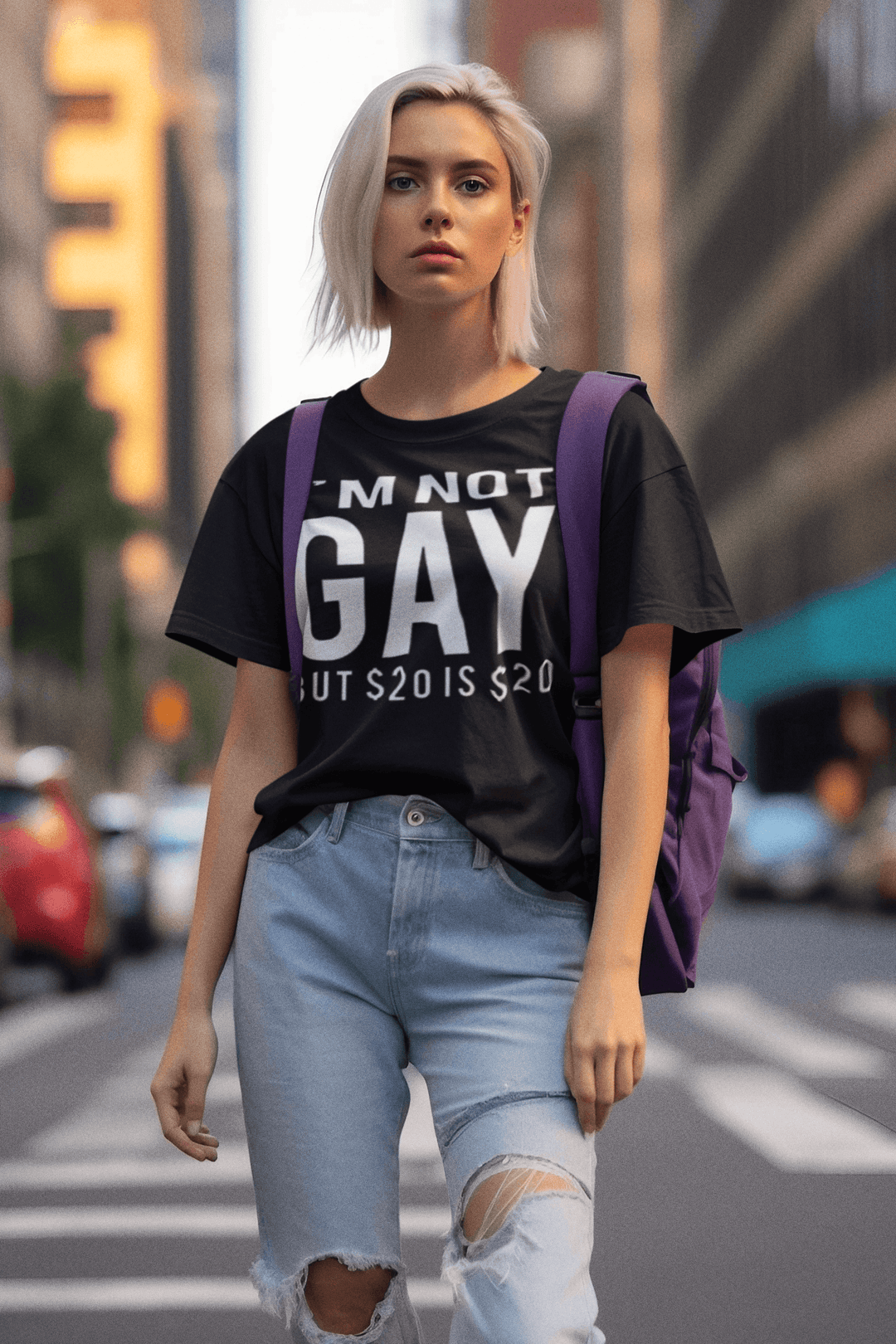 Funny T-shirt I'm Not Gay But a 20 is a 20 Top Koala Soft Style Tee - TopKoalaTee