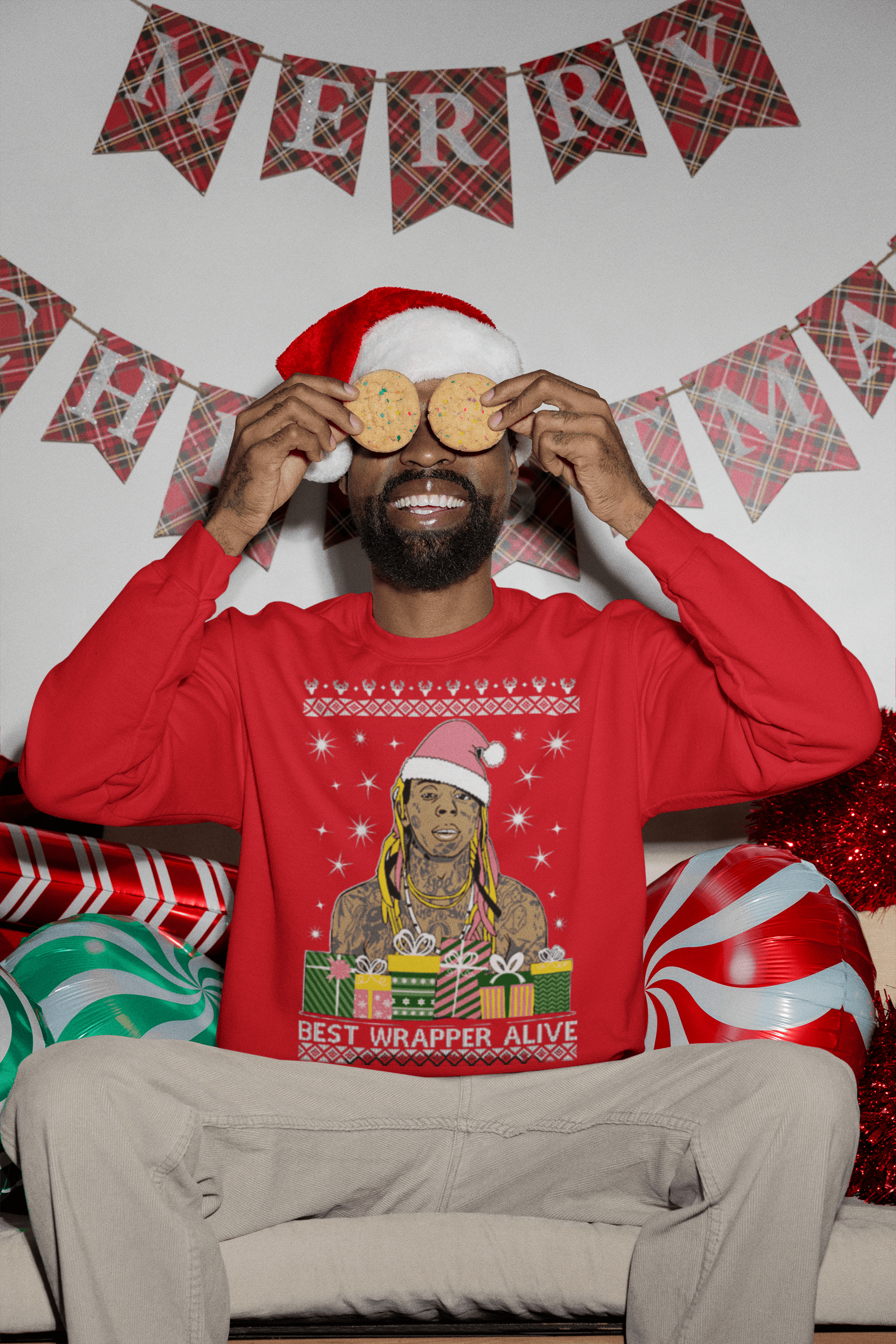 Ugly Christmas Sweater Best Wrapper Around Top Koala Tee Unisex Pullover - TopKoalaTee