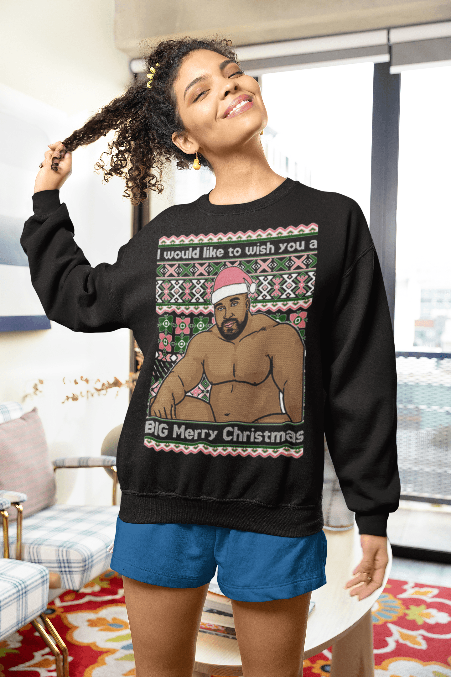 Ugly Christmas Sweater I Would Like To Wish You A Big Merry Christmas
