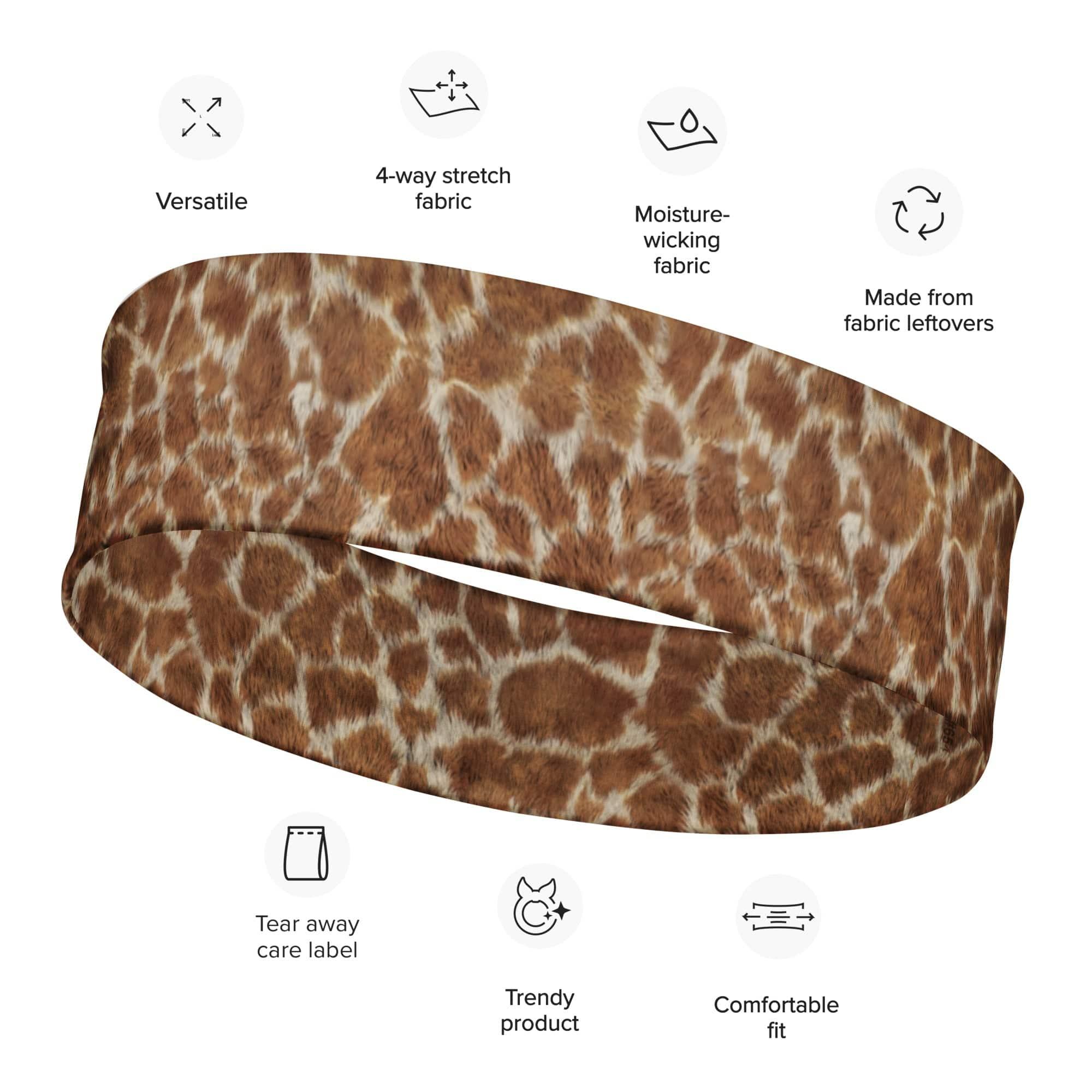 Giraffe Realistic Pattern Quick Dry Headband - TopKoalaTee