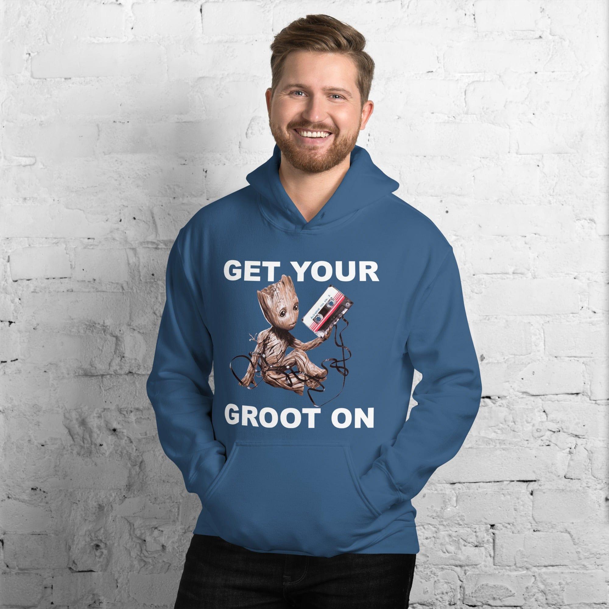 Guardians of the Galaxy Hoodie Movie Character Groot Get Your Groot On - TopKoalaTee