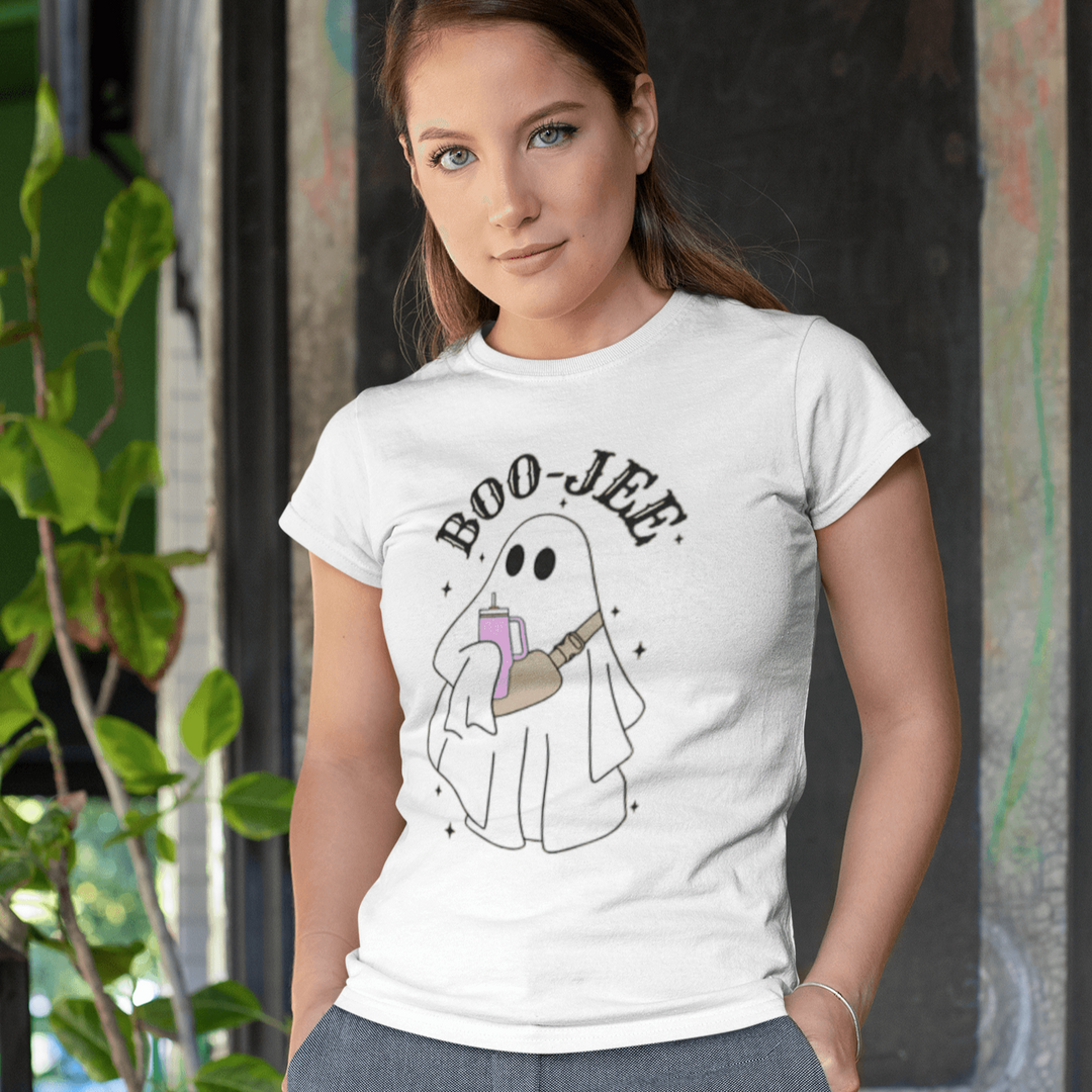 Halloween Ghost T-shirt Boo Jee Top Koala Softstyle Unisex Tee - TopKoalaTee