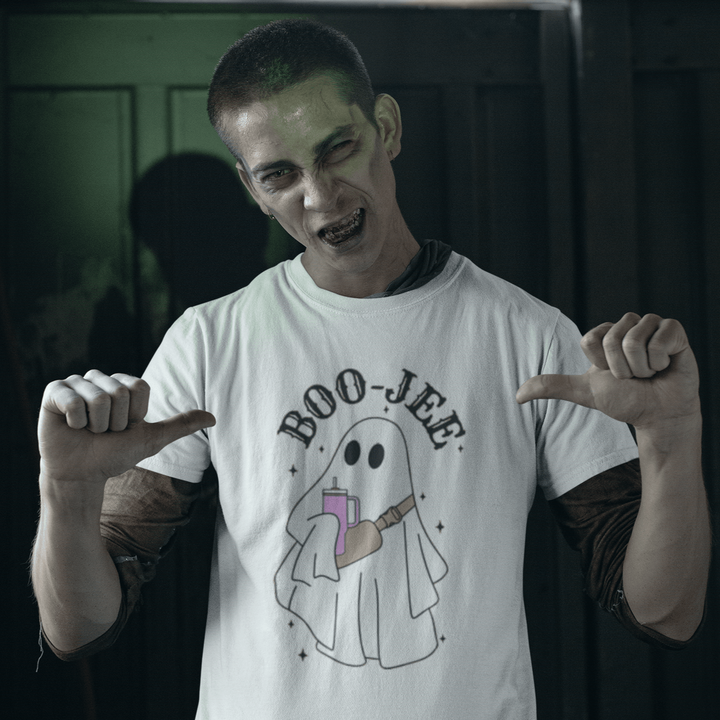 Halloween Ghost T-shirt Boo Jee Top Koala Softstyle Unisex Tee - TopKoalaTee