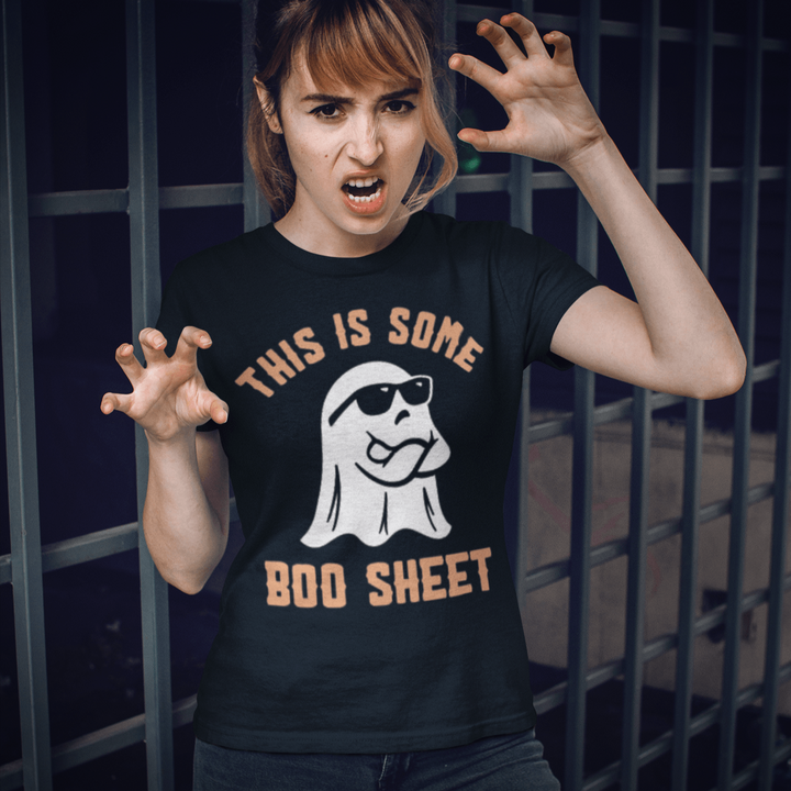 Halloween T-shirt Top Kola Softstyle This is Some Boo Sheet Unisex Top - TopKoalaTee