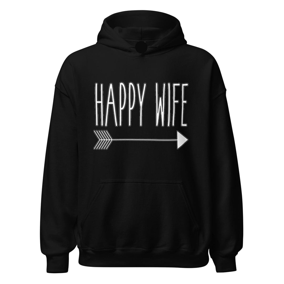 Happy Wife/Happy Life Relationship Hoodie Set Ultra Soft Blended Cotton Midweight Pullovers - TopKoalaTee