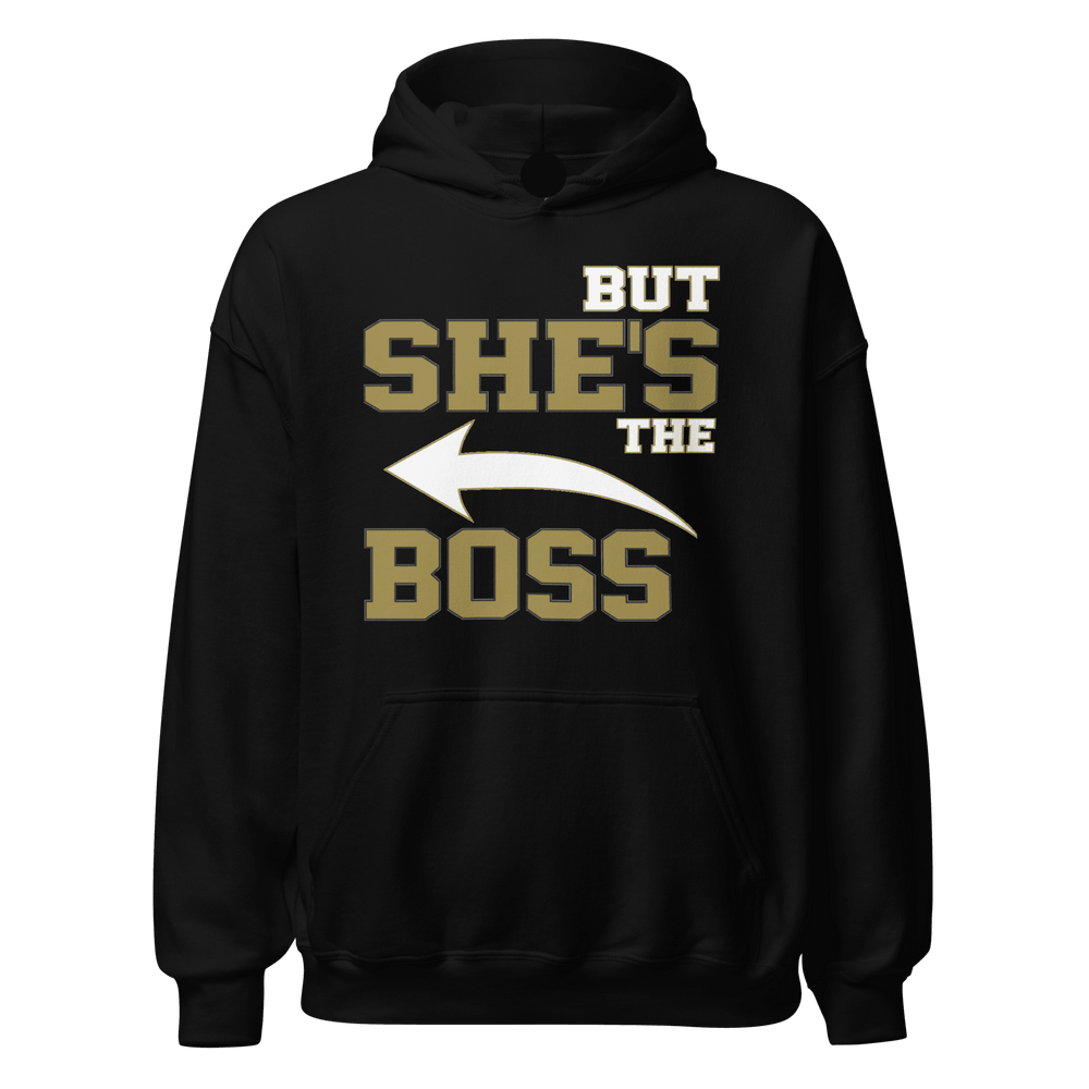 He's The Man But/She's the Boss Relationship Hoodie Set Ultra Soft Cotton Blend Pullover Hoodies - TopKoalaTee