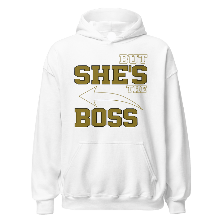 He's The Man But/She's the Boss Relationship Hoodie Set Ultra Soft Cotton Blend Pullover Hoodies - TopKoalaTee