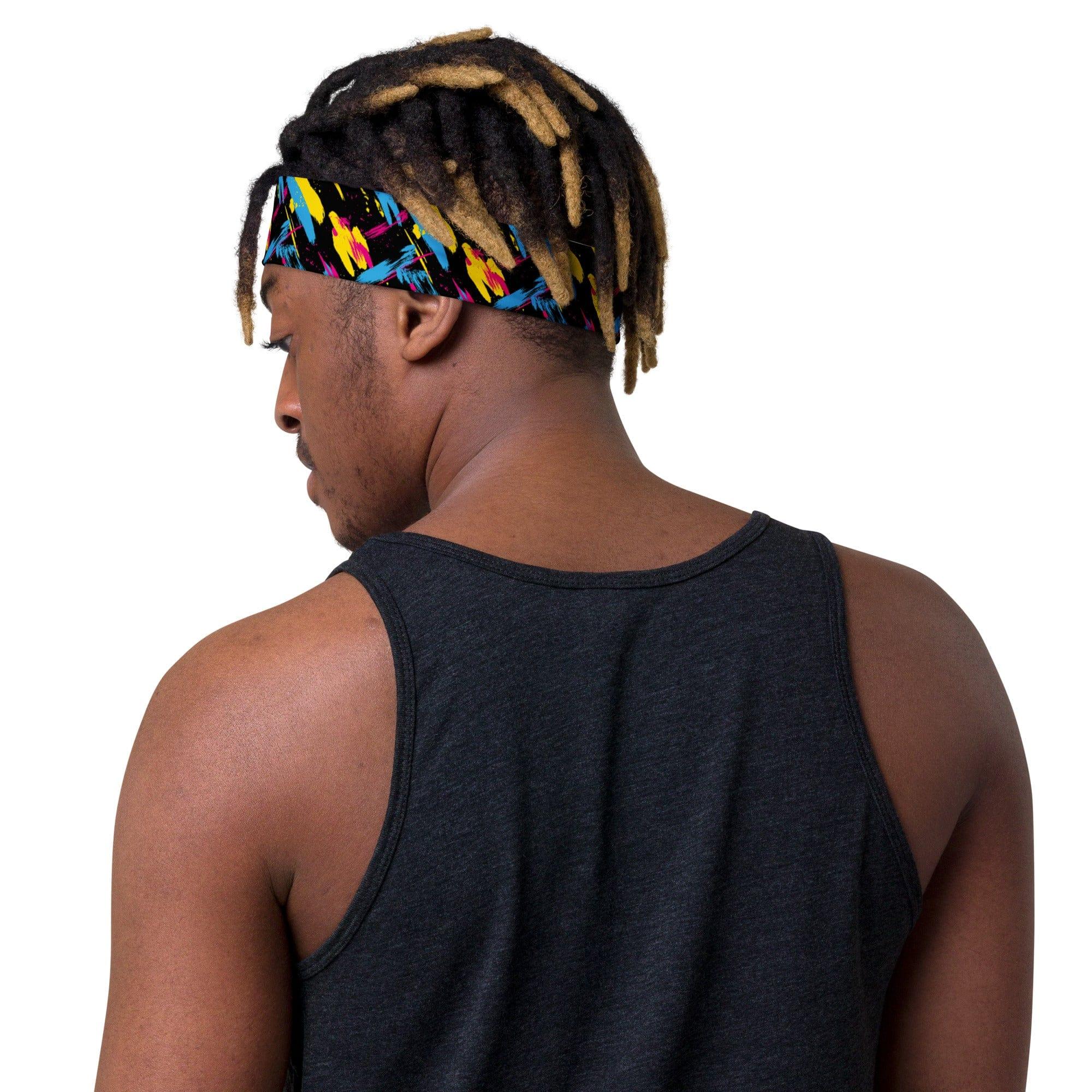 Headbands for men || Iconic 80's Aerobics Pattern Quick Dry Headband - TopKoalaTee