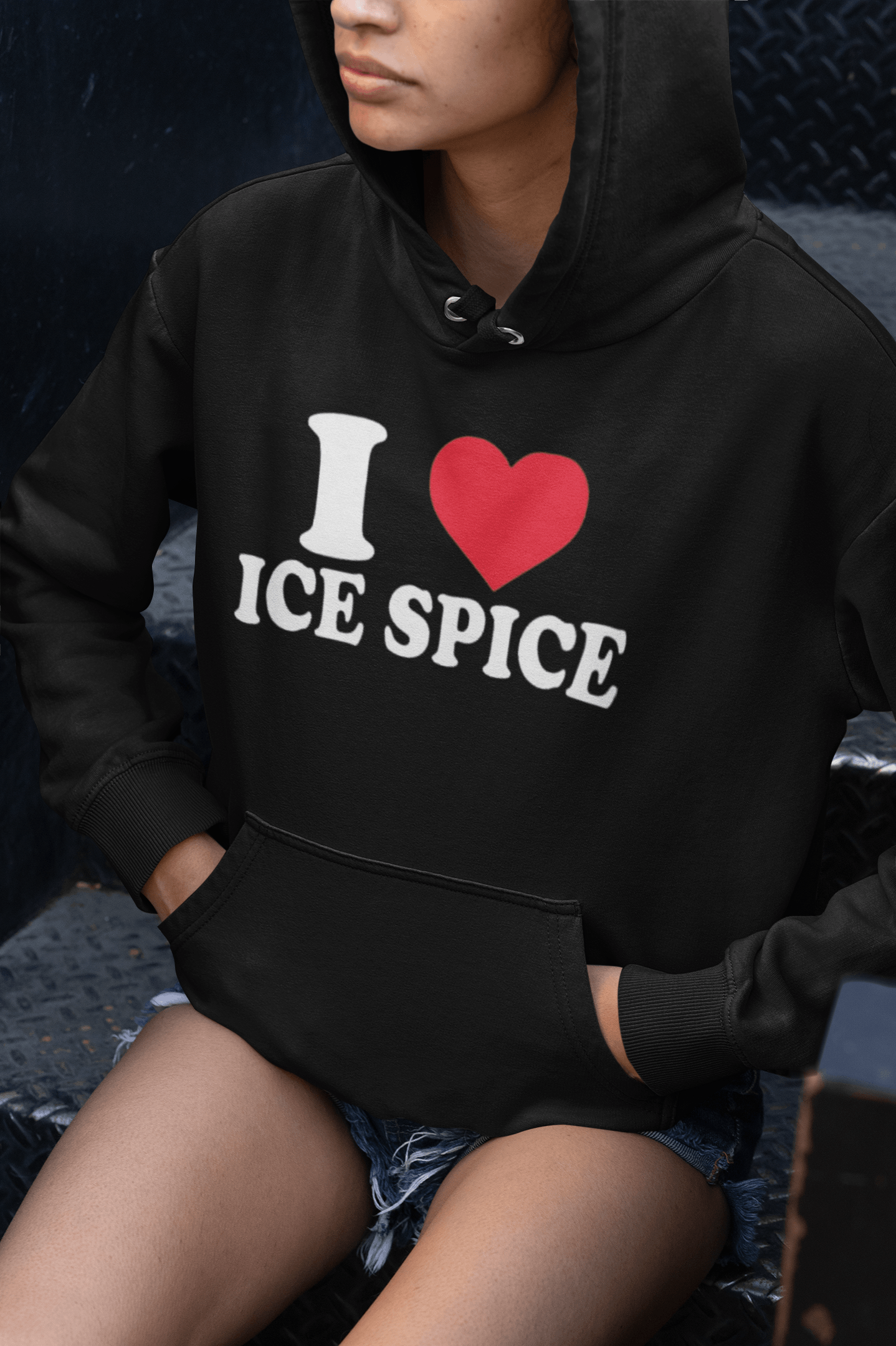 I Love Ice Spice Ultra Soft Blended Cotton Unisex Hoodie - TopKoalaTee