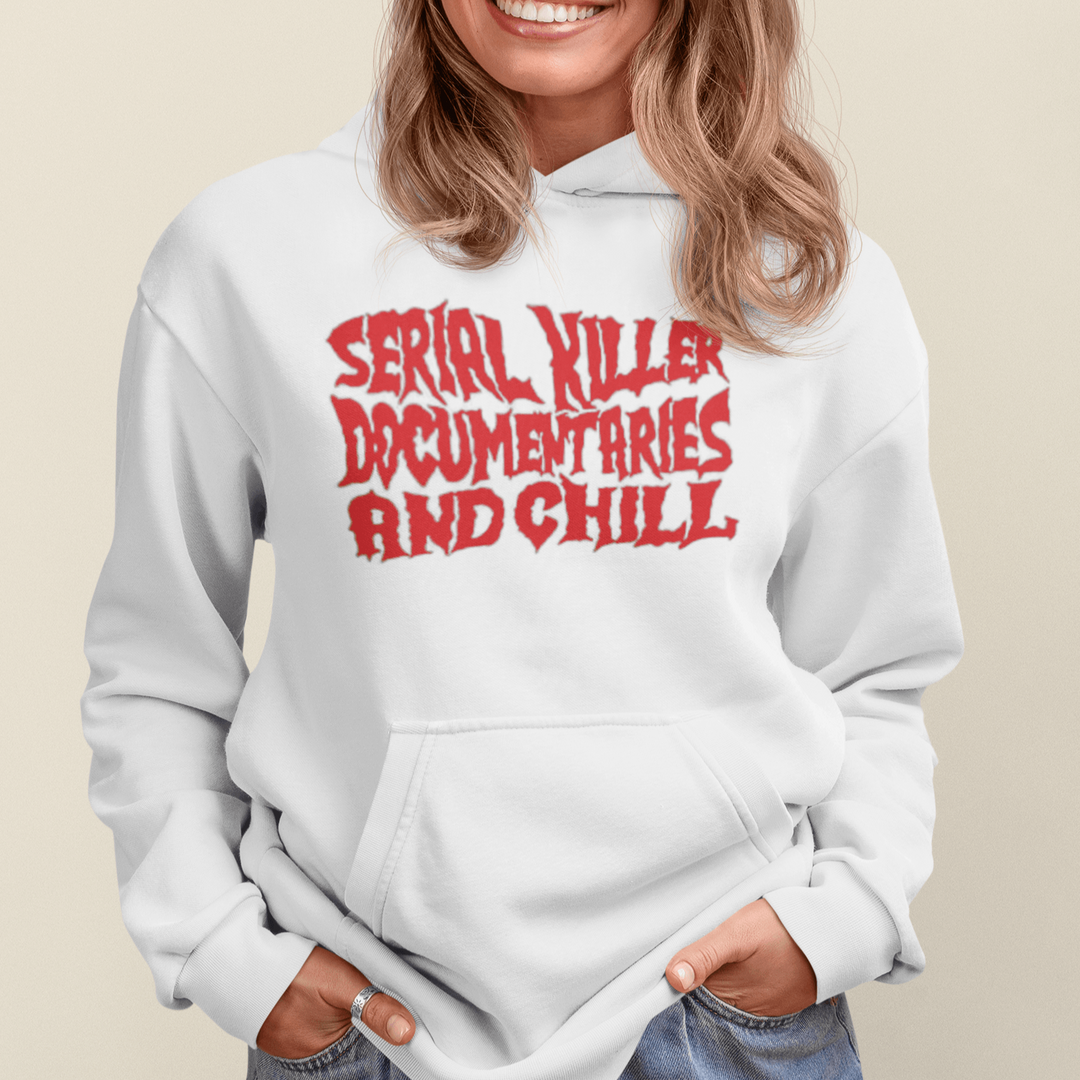 Halloween Hoodie Serial Killer Documentaries and Chill Top Koala Pullover - TopKoalaTee