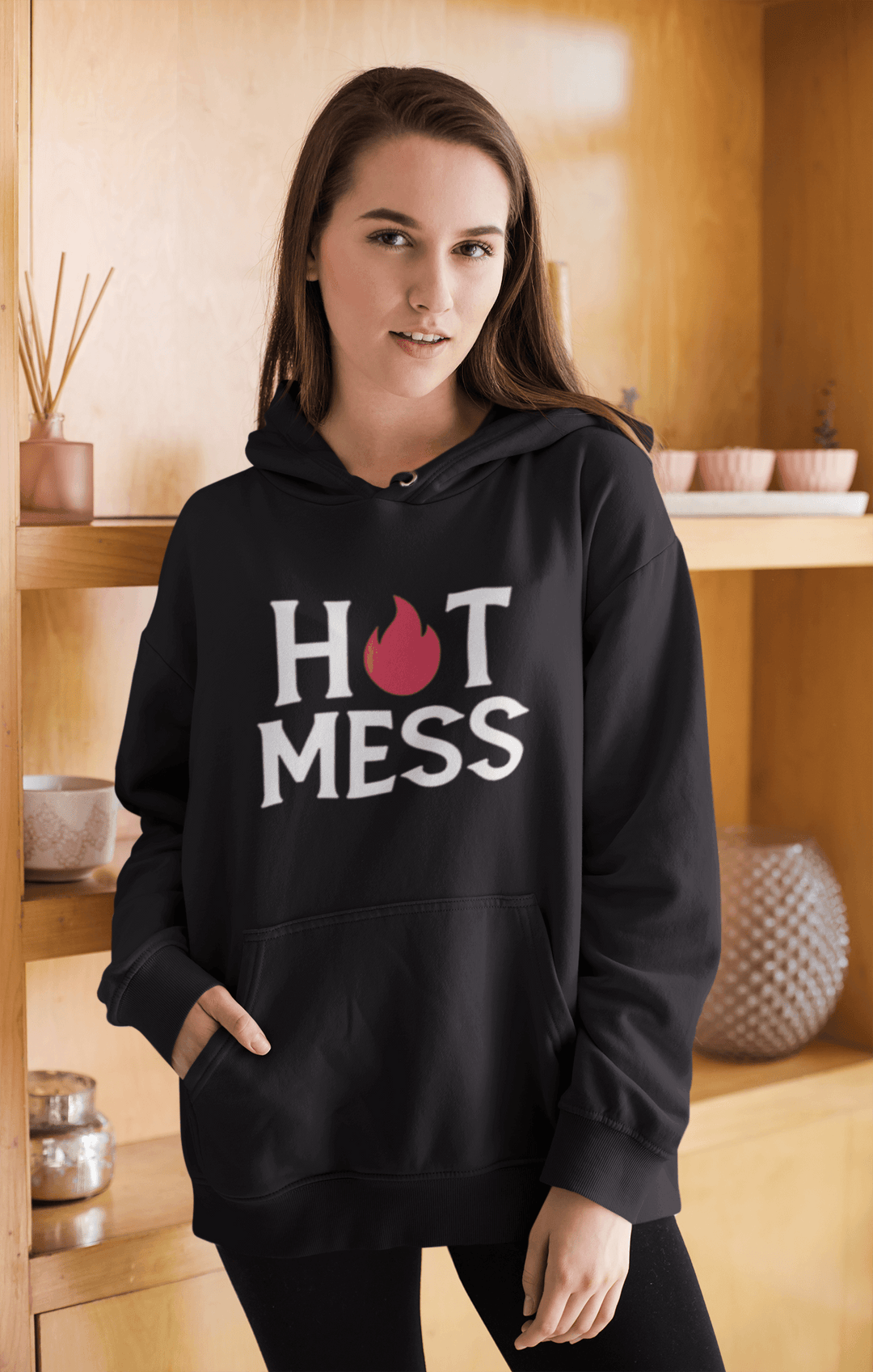 Hot Mess Hoodie Top Koala Soft Style MidWeight Pullover - TopKoalaTee