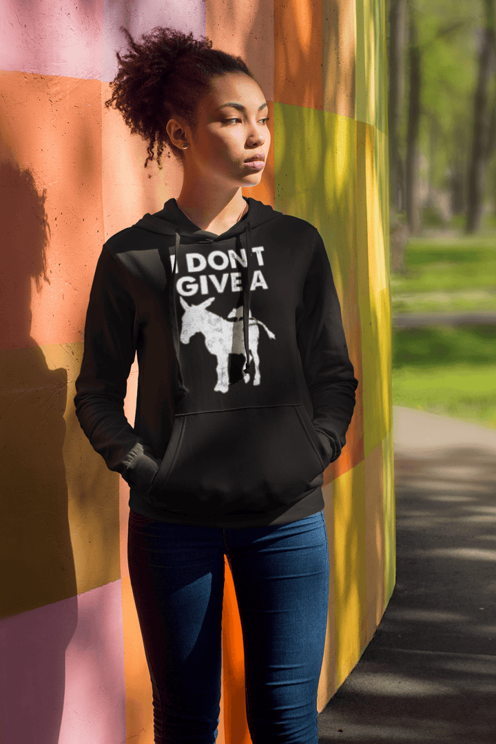 Blended Cotton Hoodie I Don't Give A Rats Ass Top Koala Soft Style Pullover - TopKoalaTee