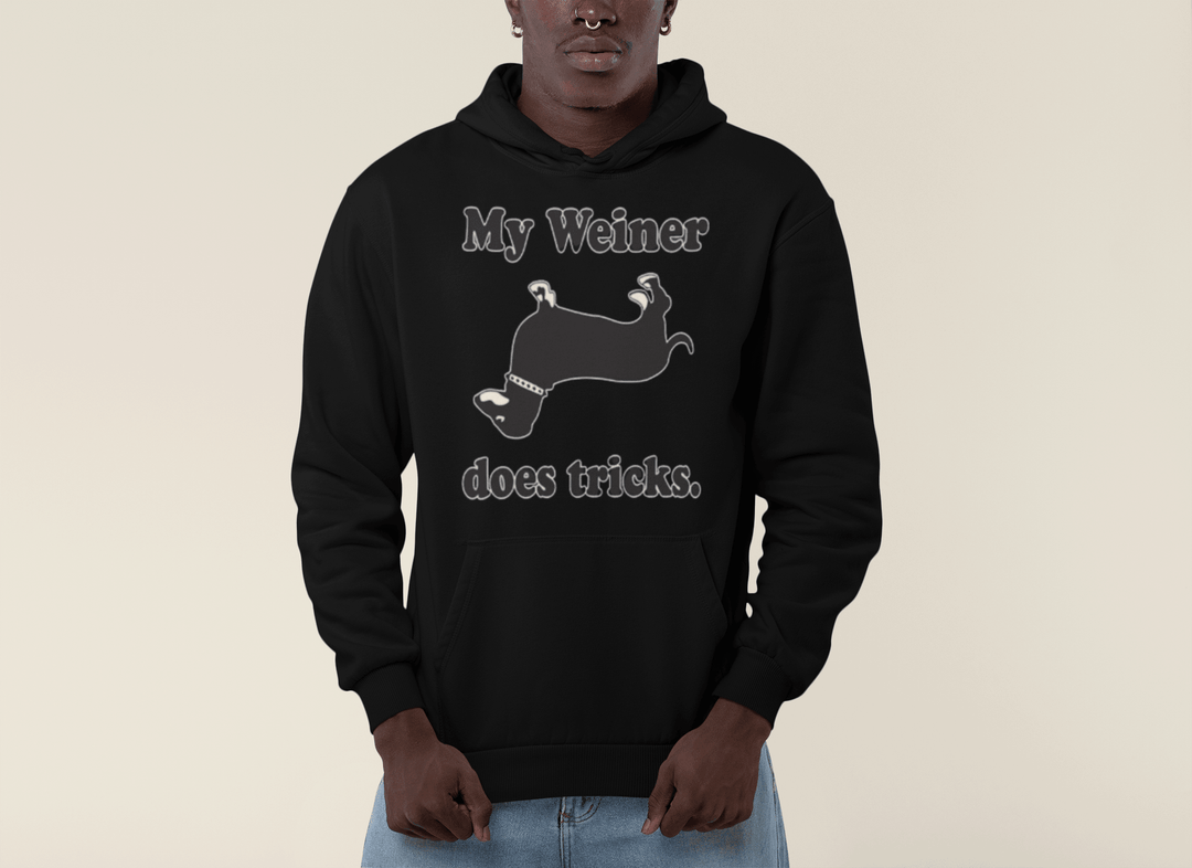 Humor Hoodie My Weiner Does Tricks Midweight Blended Cotton Unisex Pullover - TopKoalaTee