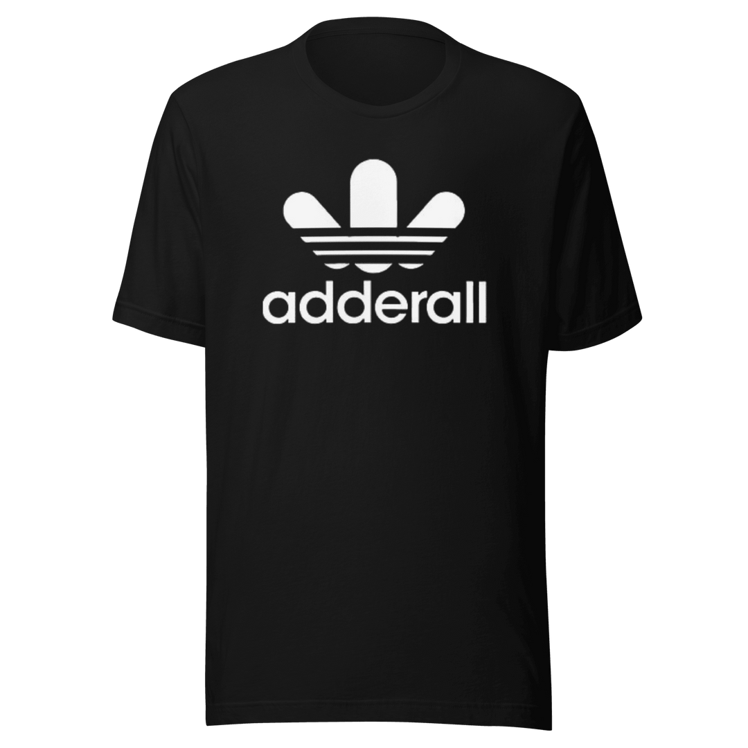 Humor T-shirt Famous Logo Adderall Short Sleeve Ultra Soft Cotton Crewneck Top - TopKoalaTee