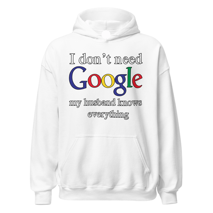 I Don't need Google My Wife/Husband Knows Everything Relationship Hoodie Set Ultra Soft Blended Cotton Midweight Pullover - TopKoalaTee