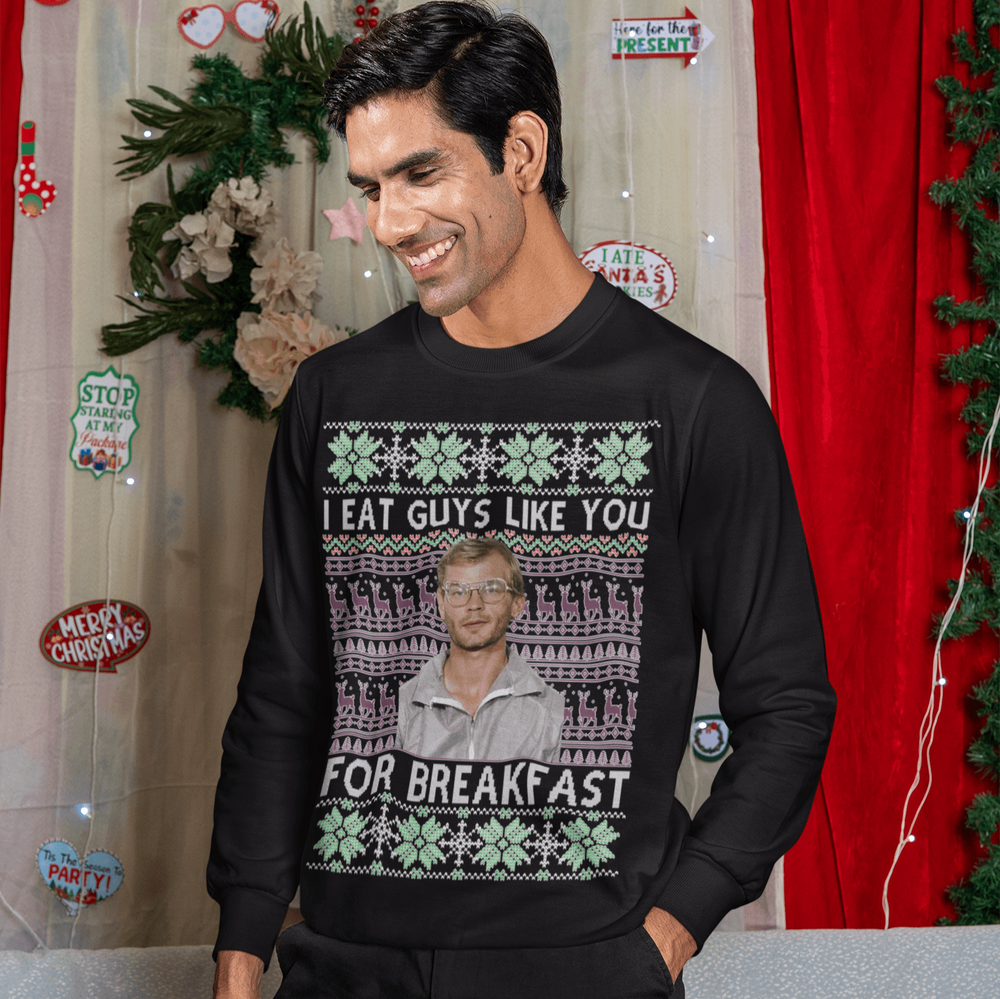 I Eat Guys Like You For Breakfast Ugly Christmas Sweater - TopKoalaTee