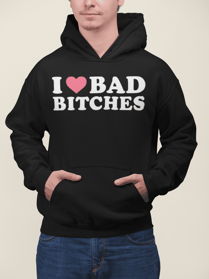 I Love Bad Bi**ches Top Koala Heavyweight Softstyle Unisex Pullover - TopKoalaTee