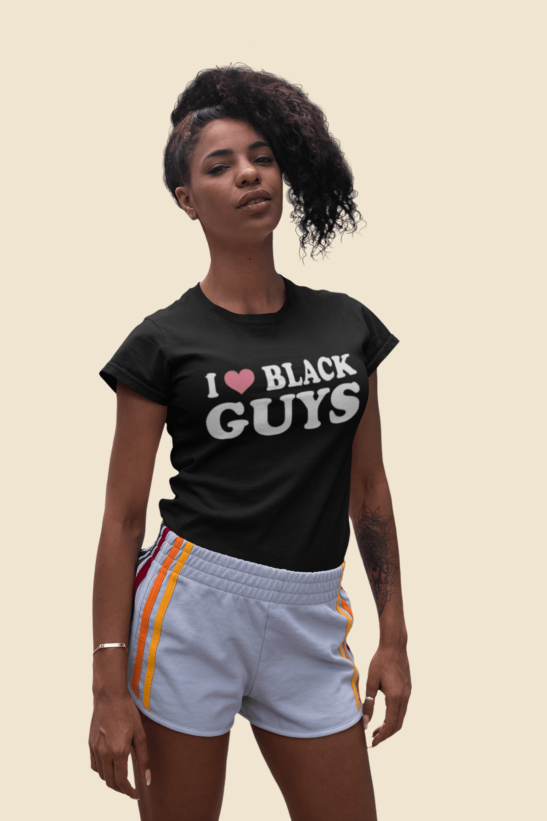 I Love Black Guys T-shirt Ultra Soft Cotton Unisex Short Sleeve Crew Neck Top - TopKoalaTee