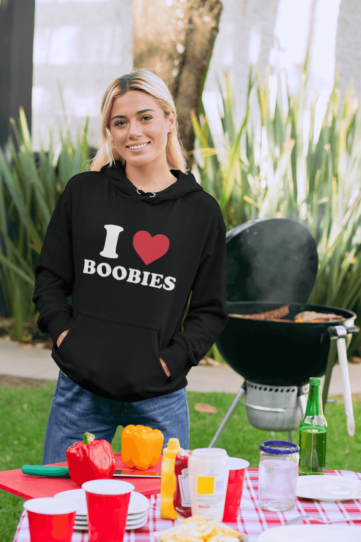 I Love Boobies Top Koala Blended Cotton Unisex Soft Style Pullover - TopKoalaTee