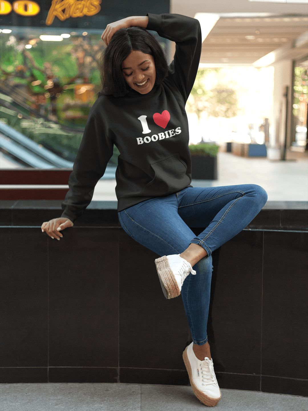 I Love Boobies Top Koala Blended Cotton Unisex Soft Style Pullover - TopKoalaTee