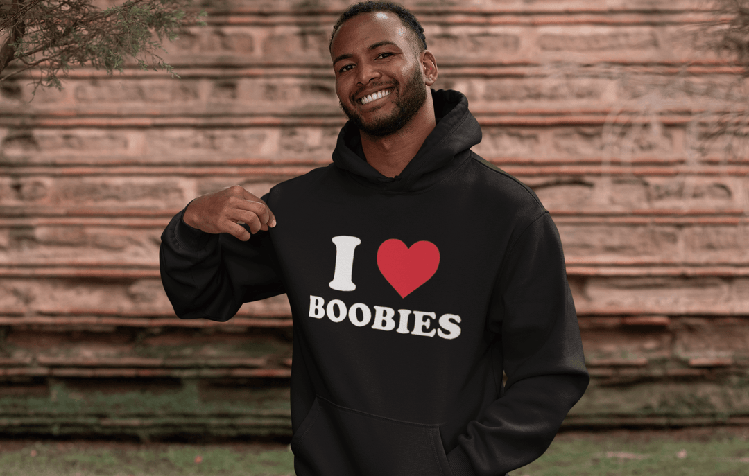 I Love Boobies Top Koala Blended Cotton Unisex Soft Style Pullover - TopKoalaTee