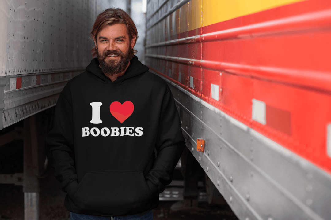 I Love Boobies Top Koala Blended Cotton Unisex Soft Style Pullover - TopKoalaTee